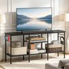Ufurniture 120cm TV unit Cabinet Entertainment Center TV Stand Media Console Table with Open Shelf Black