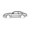 Ignite Laser Ford 1984 Mustang Silhouette Metal Wall Art Rustic Metal 23.6inch/60cm