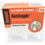 Ramset Ramtoggle 8-12mm White 20pk