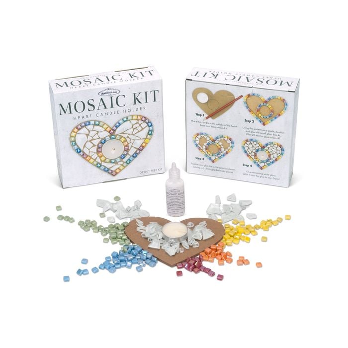 Mandala Art Rainbow Candle Holder Mosaic Kit