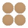4pk Casa Domani Banda Leather Look Placemat 38cm - Cream/taupe