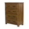 Sonora Tallboy Rustic Solid Pine Wood Ash Brown