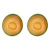 2PK LVD Ceramic Rockmelon 15cm Snack Side Bowl Round - Green/Orange