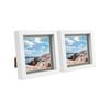 Nicola Spring 6" x 6" White 3D Box Photo Frames - 4" x 4" Mount - Pack of 2