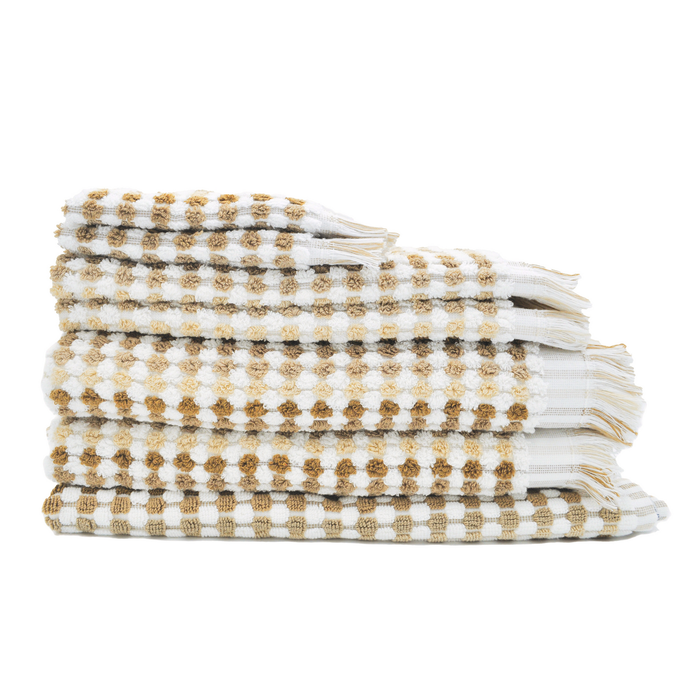 Jenny Mclean Pom Pom 7PC Bath Linen Set - Natural tones
