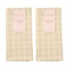 2x 2pc Bas Phillips Printed Linen Looks Tea Towel Set Cotton Green Check