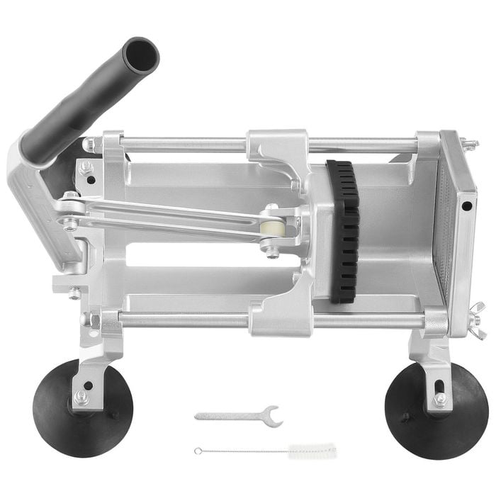 VEVOR Commercial Vegetable Manual Slicer Silver Stainless Steel and Aluminum Alloy with Non-slip Feet