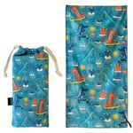 METEOR 180x90cm Extra Large Sand-Free Beach Towel (Crocodiles)