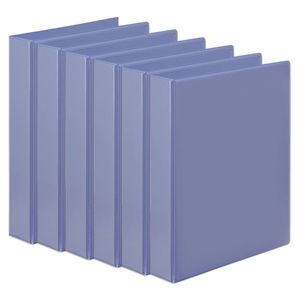 6x Marbig Pp Clearview 2 D-ring 38mm A4 Insert Binder File Paper Organiser Prpl