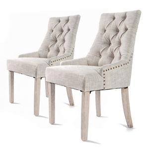 La Bella Set of 2 Cream Amour French Provincial Dining Chair