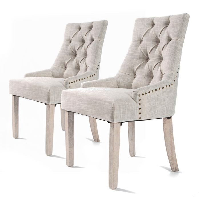 La Bella Set of 2 Cream Amour French Provincial Dining Chair