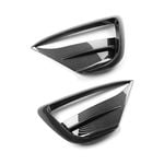 Tesla Model Y 2022-2024 Front Fog Light Cover Eyebrow Blade Trim Frame Glossy Carbon Fibe