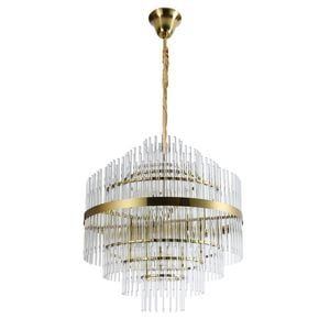 Vencha Chloe Crystal Pendant Light - Gold