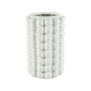 Maine & Crawford Agapi 21x14cm Bubble Form Ceramic Vase - White