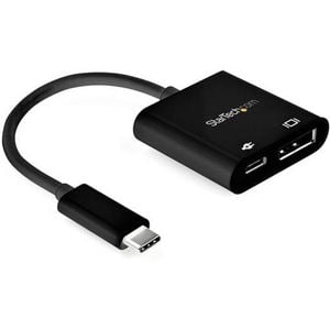 Startech.com Usb C To Displayport Adapter With 60w Power Delivery Pass-through - 8k/4k Usb Type-c To Dp 1.4 Video Converter
