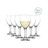 LAV 6 Piece Empire White Wine Glasses Set - Classic Glass Stemware Goblets - 245ml