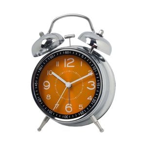 Catzon Twin Bell Alarm Clock With Backlight Non-ticking Loud-orange