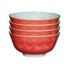 4PK Mikasa Does it All Glazed Bowl 15.7cm - Grey Floral