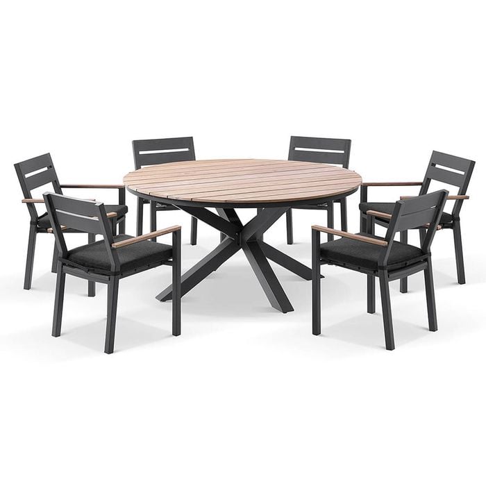 Round Outdoor Dining Table Outside Table And Chairs Bunnings