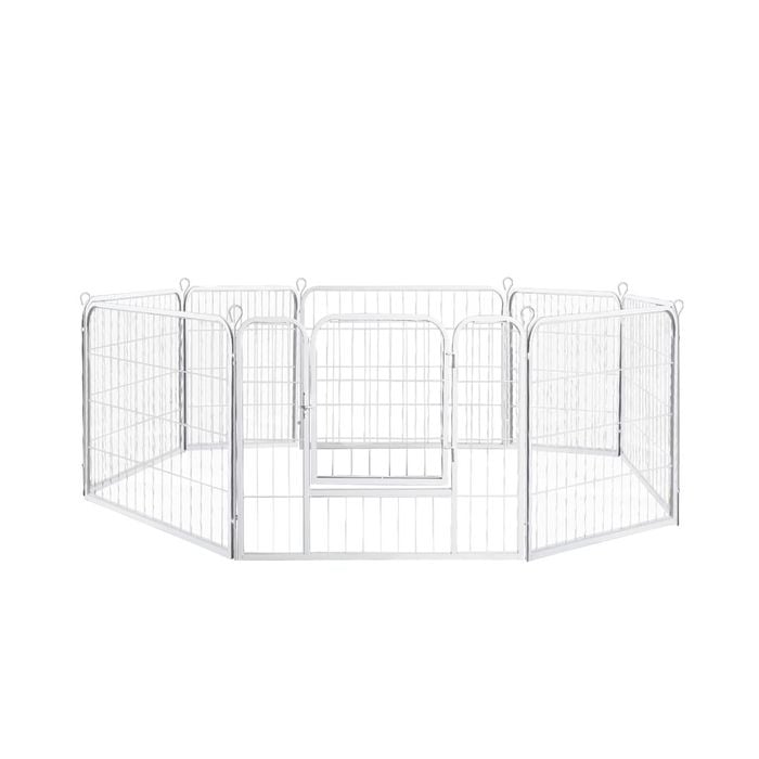 Pawz 24" Double Door Pet Crate With Divider White