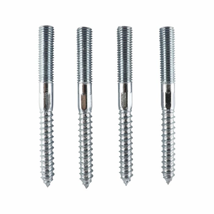 Everhang M12 x 120mm Zinc Plated Hanger Bolt - 4 Pack