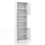 Costway Kitchen Pantry Cabinet 190CM Tall Dispaly Cabinet Storage Cupboard White
