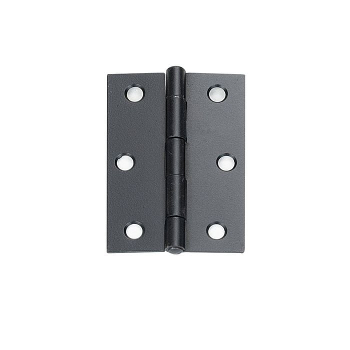 Delf 85mm Black Fixed Pin Butt Hinge - 12 Pack