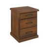 Timothy Bedside 3 Drawer Table - Rough Sawn Blackwood