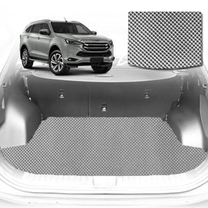 6D Diamond Car Boot Mat for Isuzu MU-X 2021-Current-Cargo Mat-Grey-Outback GT
