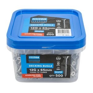 Titan 12G x 65mm 304 Stainless Steel Decking Bugle - 500 Pack