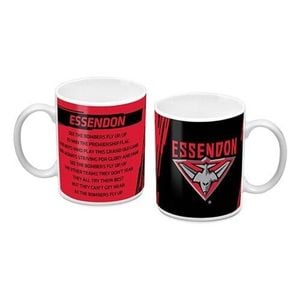 Afl Coffee Mug - Essendon Bombers - Team Song - Cup
