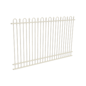 ProtectorAl 2400 x 1800mm Surfmist Aluminium Loop And Spear Pool Fence Panel With Mid Rail