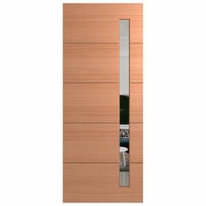 Hume 2040 x 820 x 40mm External Door SPM Linear Clear Glass - Clear Glass