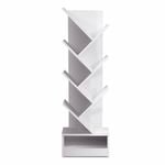 Artiss Display Shelf 7 Shelf Tree Bookshelf Bookcase Storage White