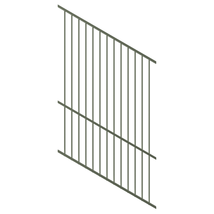ProtectorAl 0350-1200W x 1800H Pale Eucalypt Raked 16-30º Flat Top Pool Fence Panel