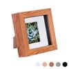 Nicola Spring Acrylic 3d Box Photo Frame With 2" X 2" Mount - 4" X 4"  - Dark Wood