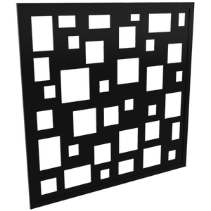 ProtectorAl 300-940 x 300-940mm Black Squares Framed Composite Decorative Panel