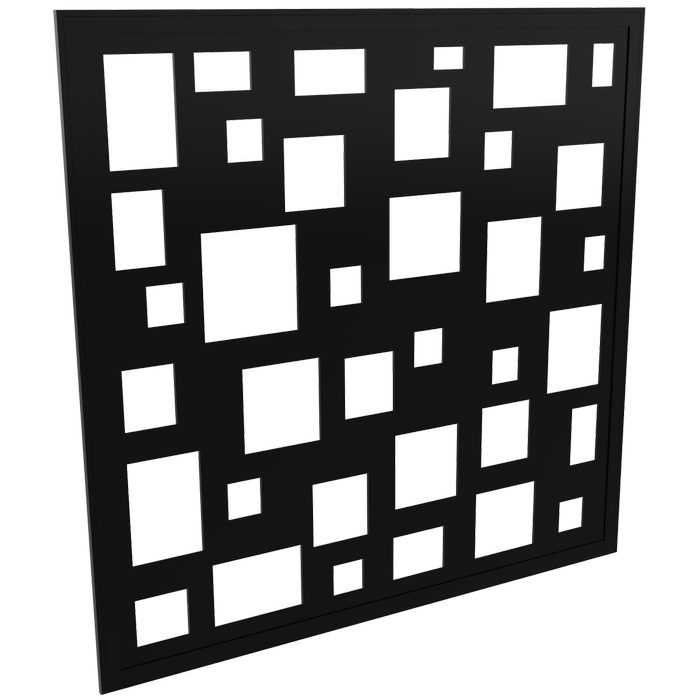 ProtectorAl 300-940 x 300-940mm Black Squares Framed Composite Decorative Panel