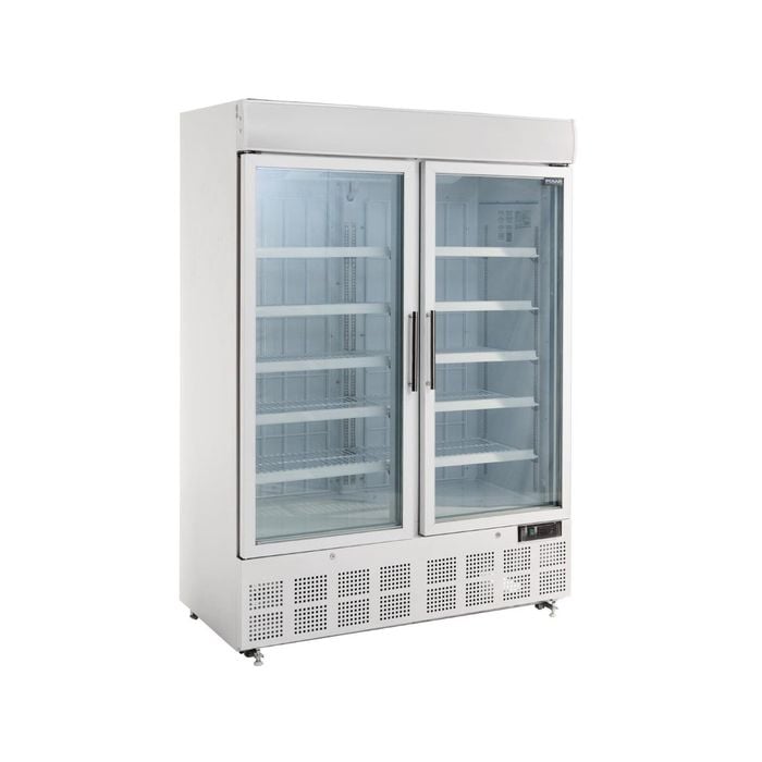 Polar G-Series 2 Door Upright Display Freezer 920Ltr White