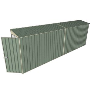 Build-a-Shed 0.8 x 6 x 2m Single Hinged Door Skillion Shed - Green