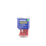Narva 2.5-3 / 6.3 x 0.8mm 1/4" Red Double Crimped Flared Vinyl Fully Insulated Female Blade Terminal - 10 Pack