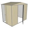 Build-a-Shed 2.3 x 1.5 x 2.3m Single Hinge and Single Sliding Door Narrow Shed - Cream