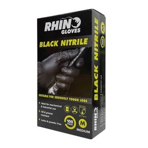 Rhino Gloves Medium Nitrile Disposable Gloves - 100 Pack