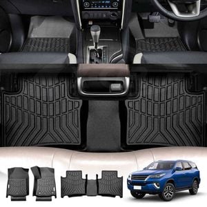 3D Customized  All Weather Car Mat Floor Liner Full Set Carpet for Toyota Fortuner 2015-Onwards