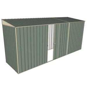 Build-A-Shed 1.2 x 4.5 x 2.0m Skillion Single Sliding Side Door Shed - Green
