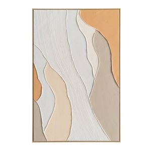 Urban Style Brushmarks Oil Painting Textured Apricot Waves