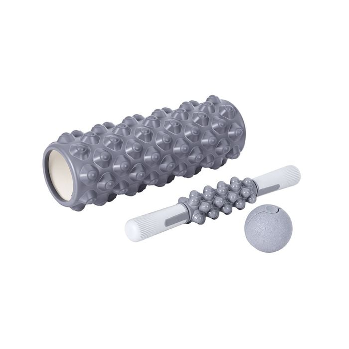 Everfit Foam Roller Set 3-in-1 Gym Muscle Roller Stick Massage Ball For Back Pain Relief Recovery