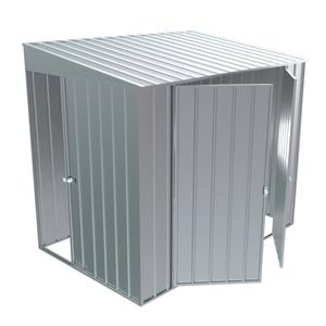 Build-a-Shed 1.5 x 2.3 x 2.0m Skillion Double Hinged Side Door Shed - Zinc