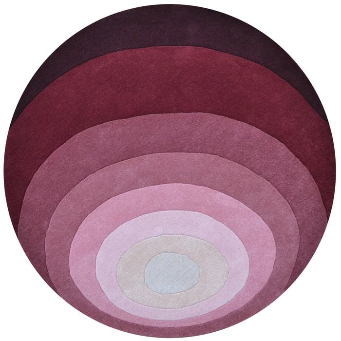 Handtufted Wool Rug-florian 6446-ruby Wine-160x160cm
