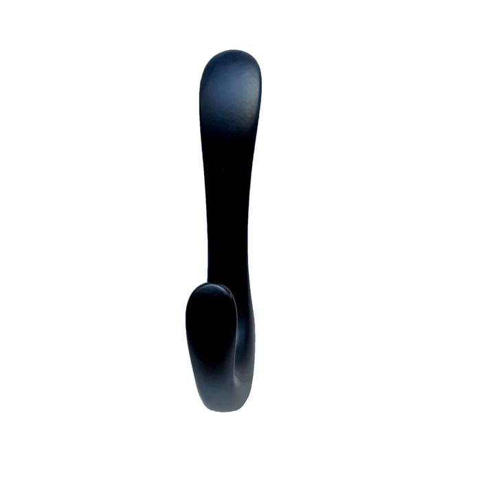 Taskmaster 120mm Matte Black Double Robe Hook